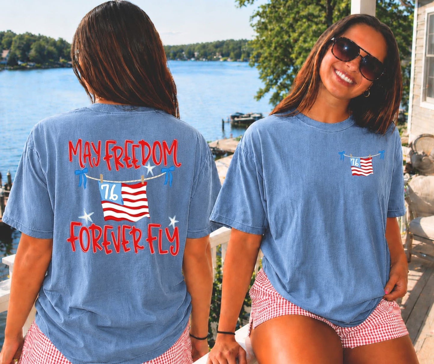 May Freedom Forever Fly Double Sided tee
