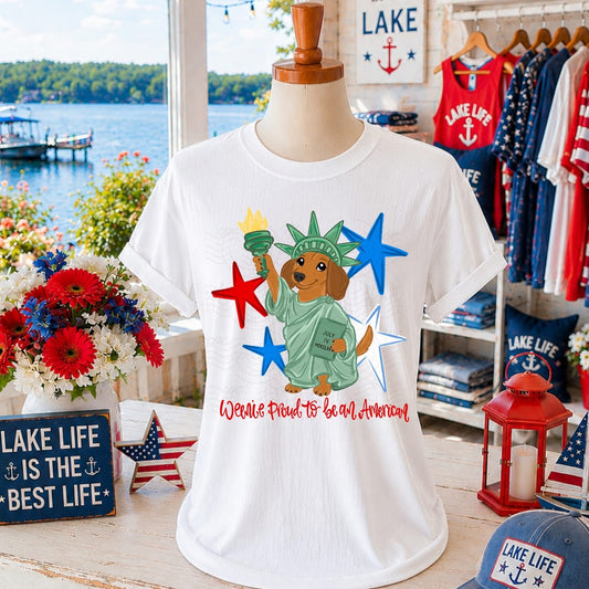 Weenie Proud to be an American tee