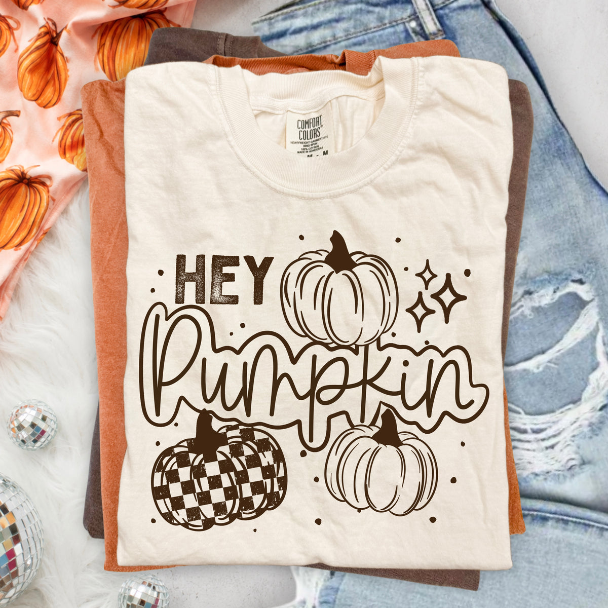 Hey Pumpkin tee (Brown Ink)
