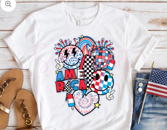 America Collage tee
