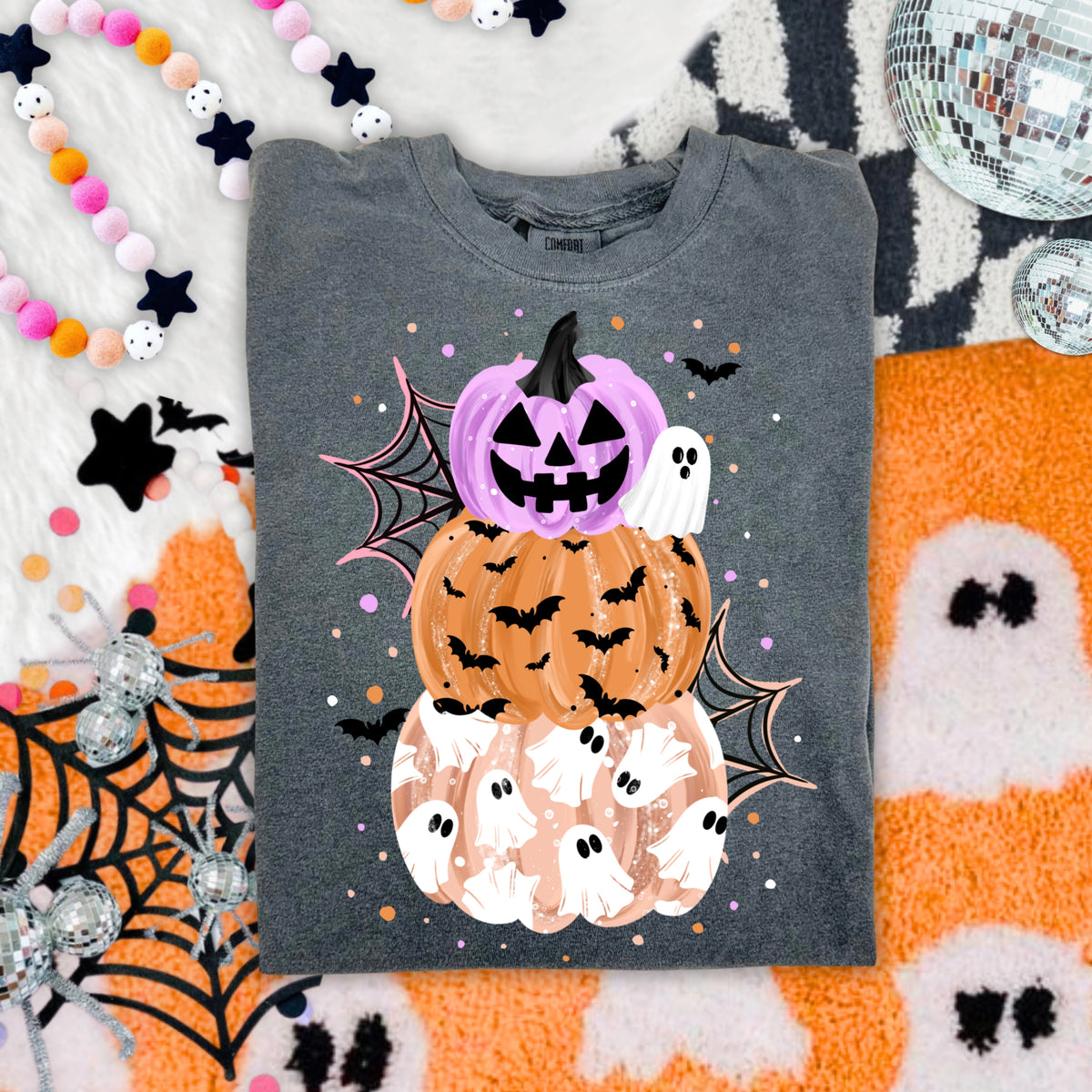 Triple Stack Fun Pumpkins tee