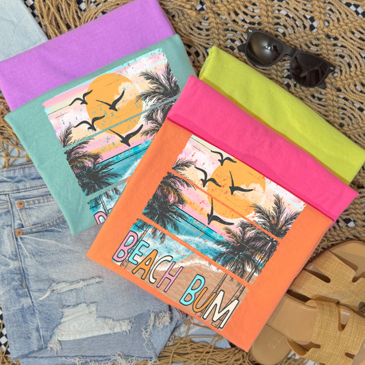 Beach Bum Sunset tee