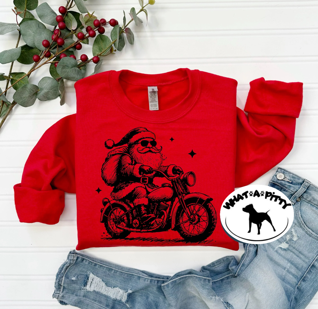 Motorcycle Santa tee