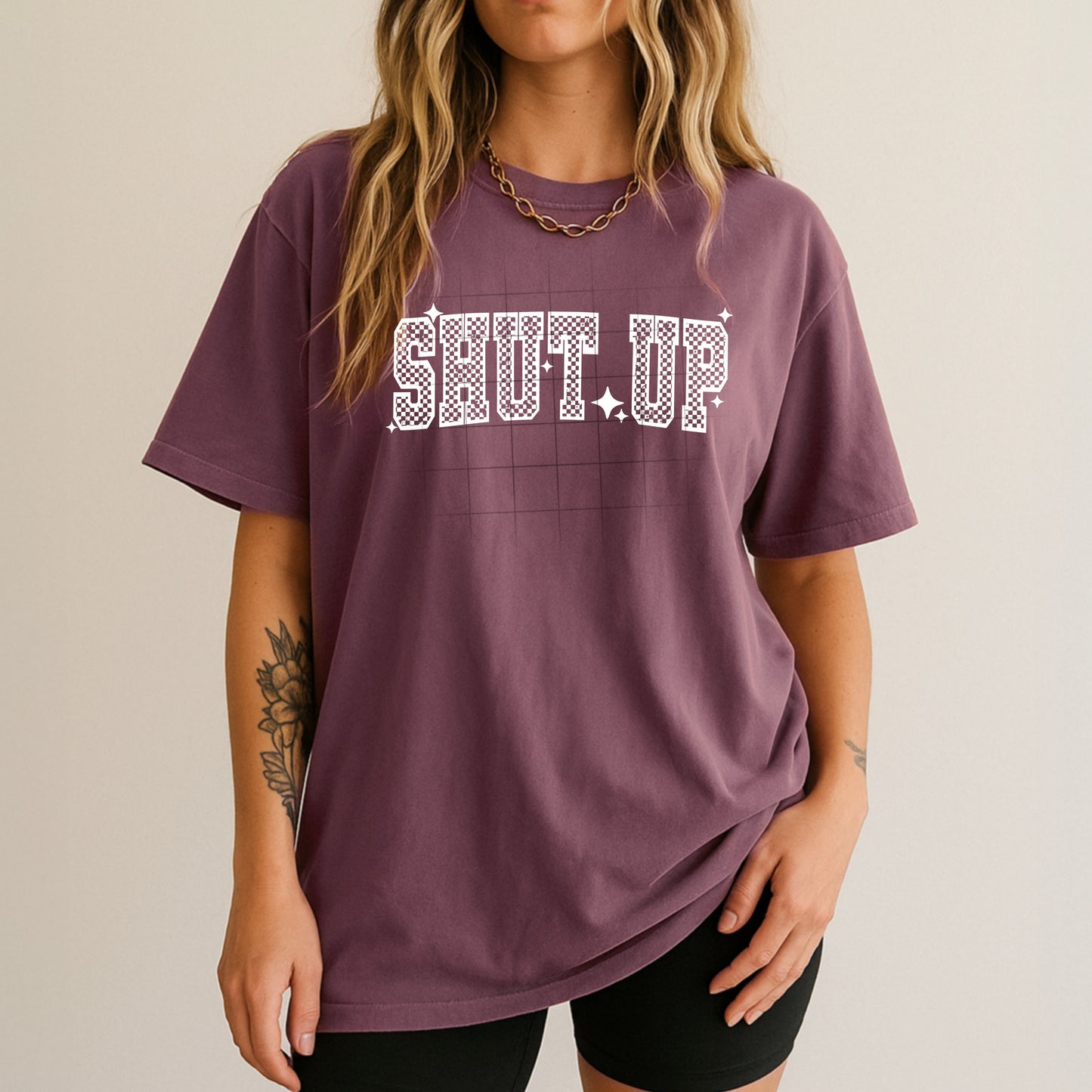 Shut Up tee (White Ink)