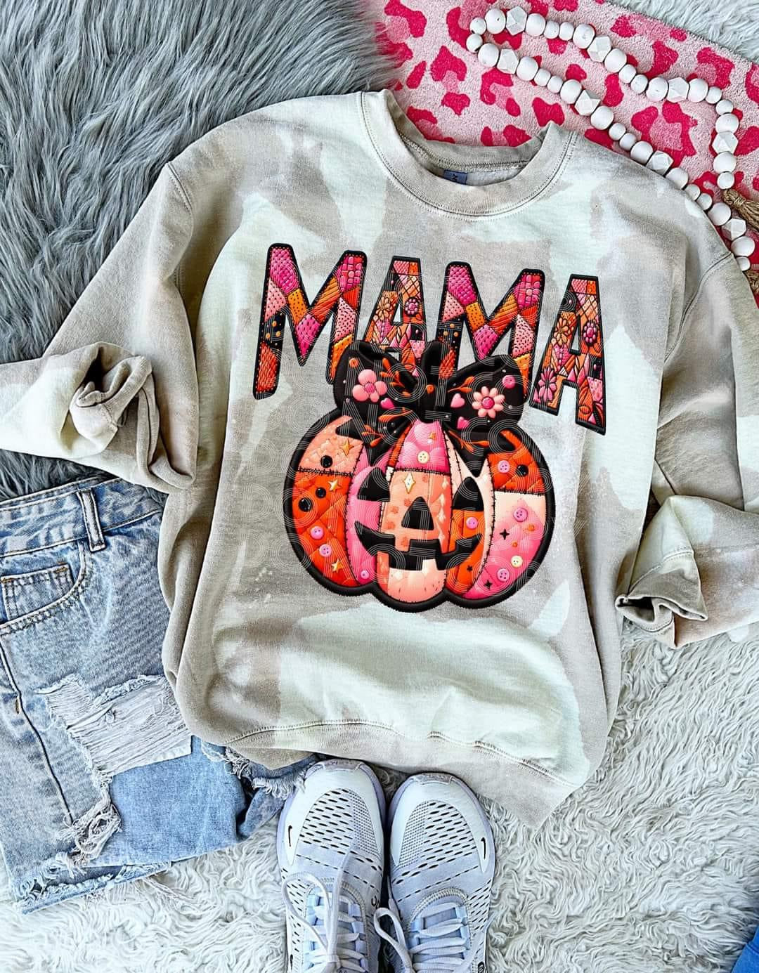 MAMA Patchwork Pumpkin tee