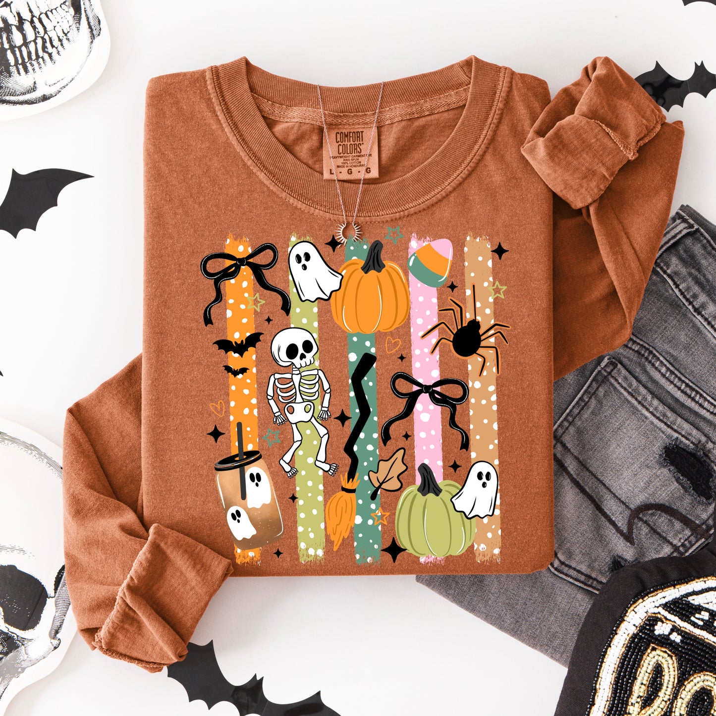 Halloween Stripes tee