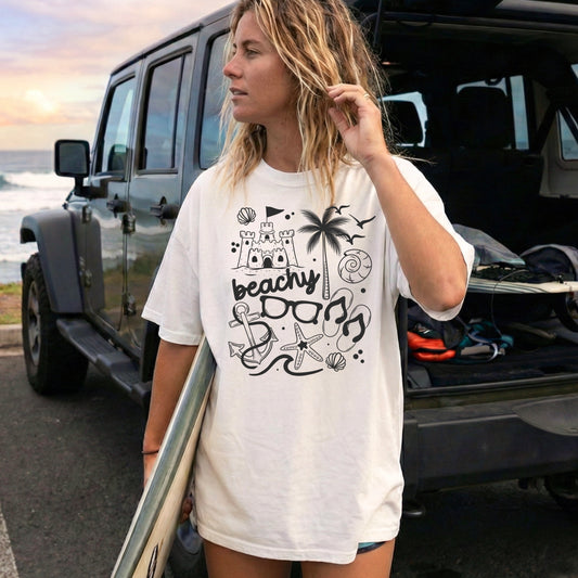 Beachy Collage tee (Black Ink)