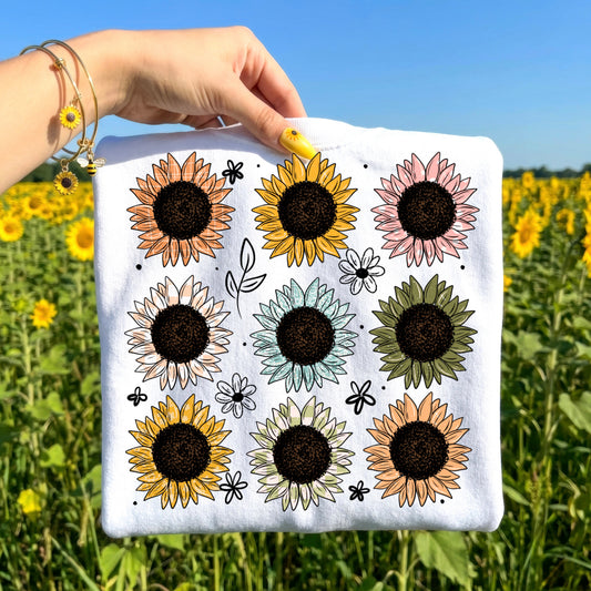 Colorful Sunflower Collage tee