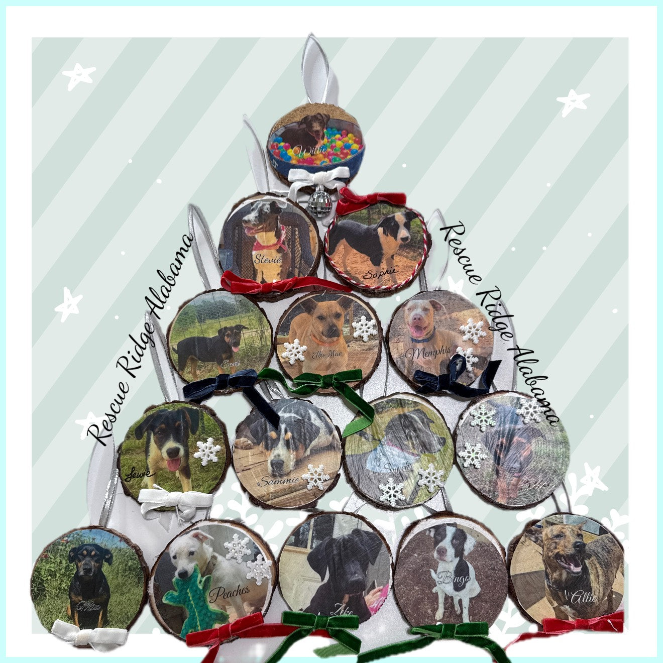 RESCUE RIDGE ALABAMA DOG ORNAMENT SPONSORSHIP $25.00