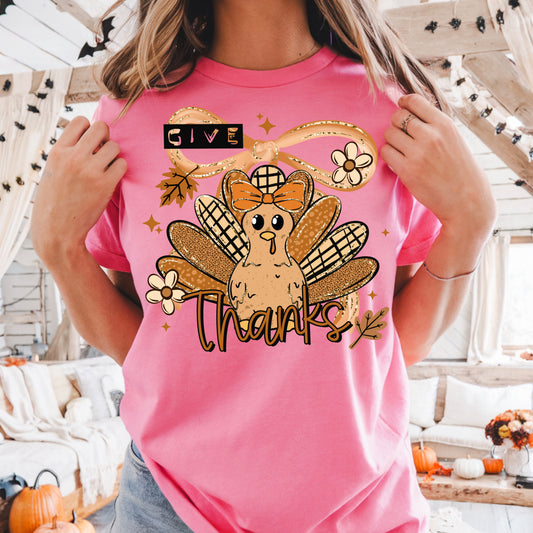 Give Thanks Turkey tee