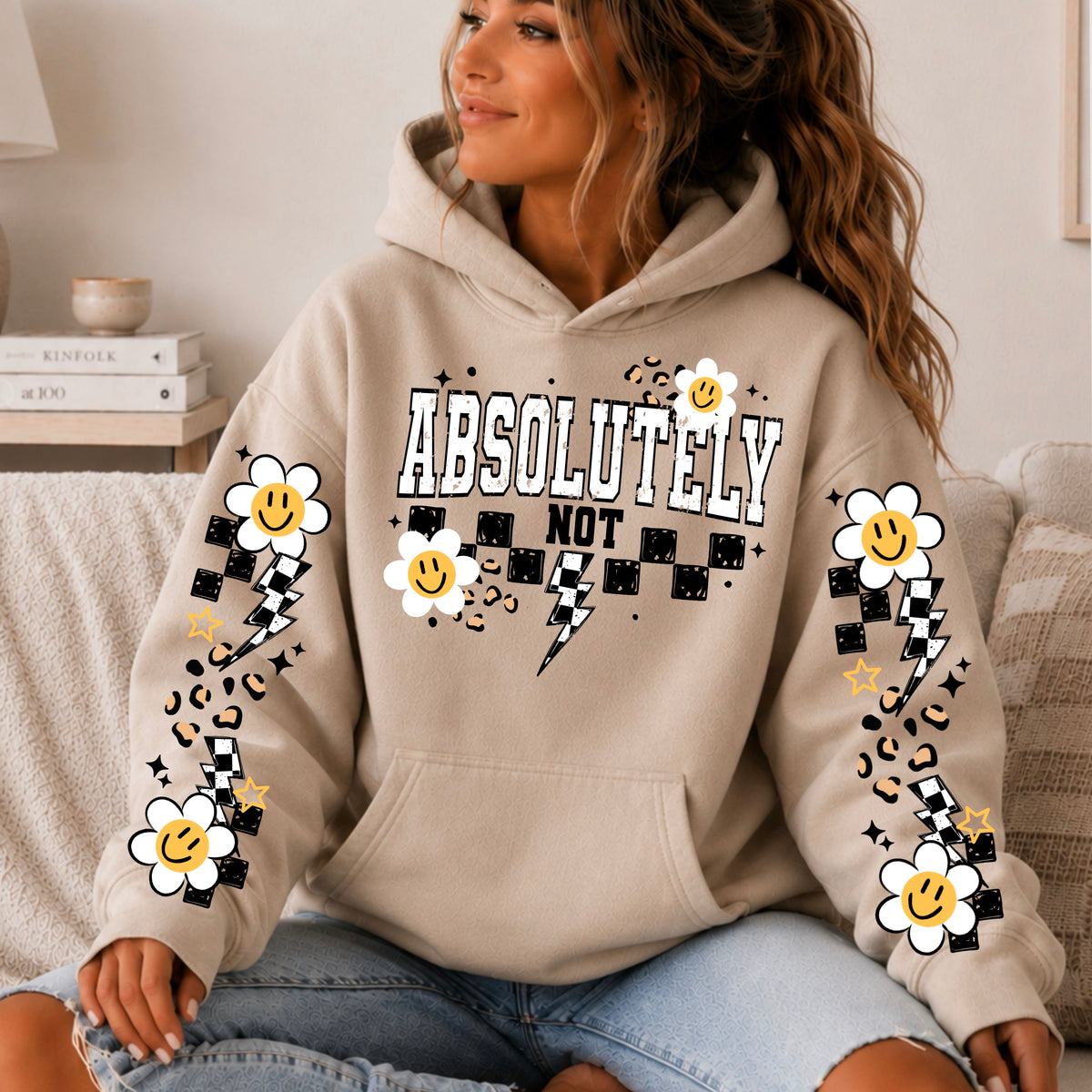 Absolutely Not sweatshirt with sleeve designs  (Black Ink)