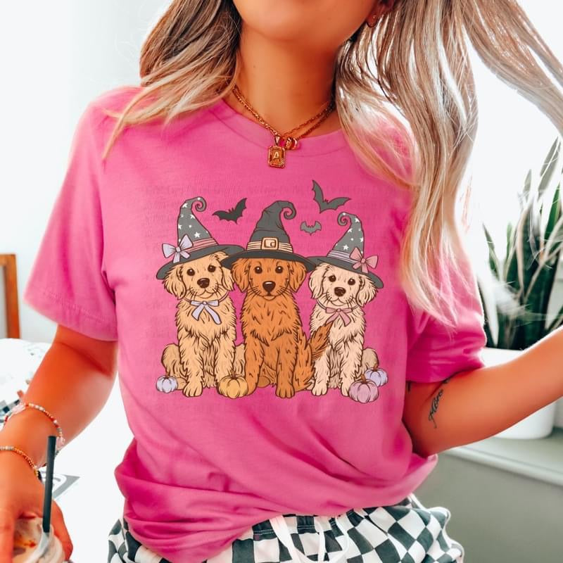 Witch Hat Doggies tee