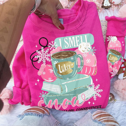 I Smell Snow sweatshirt with Sleeve Design