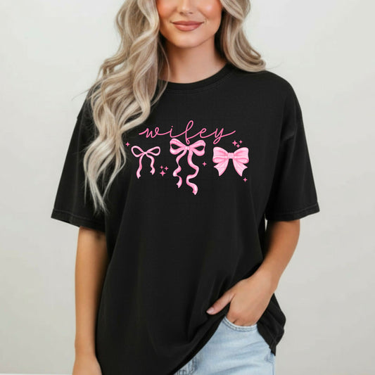 Wifey Pink Bows tee