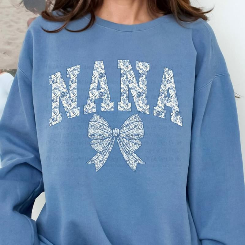 Nana (Blue & White) tee