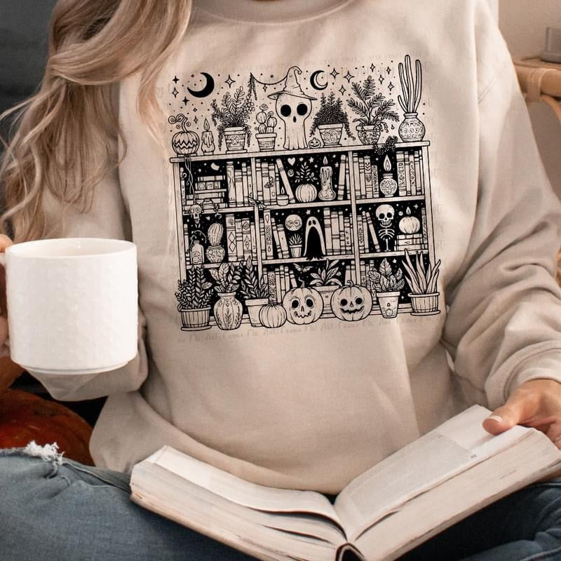 Halloween Bookshelf tee