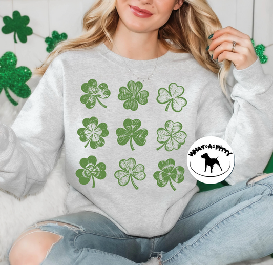 Clover Collage tee (Kelly Green Ink)