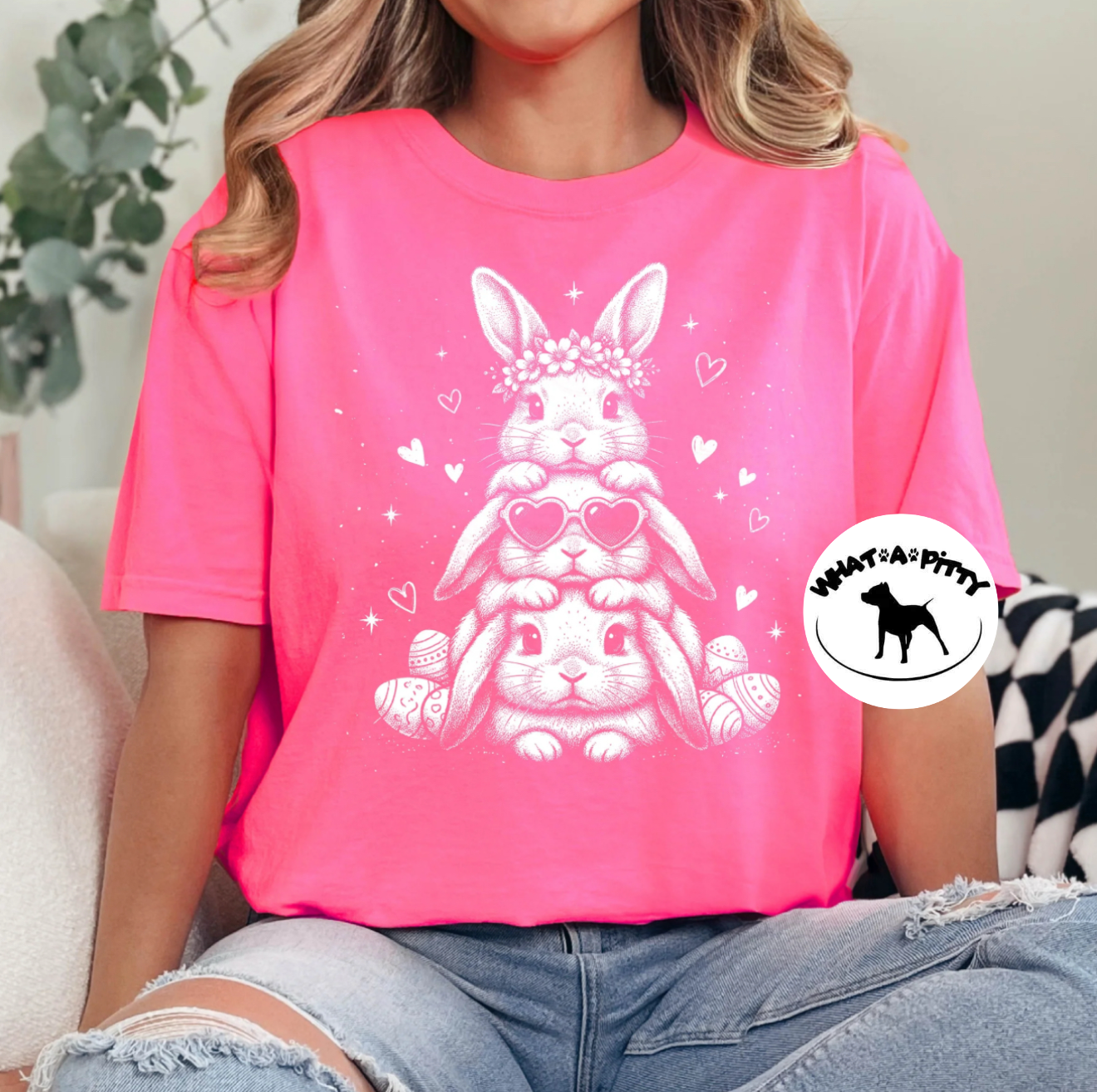 Bunny Friend Stack tee