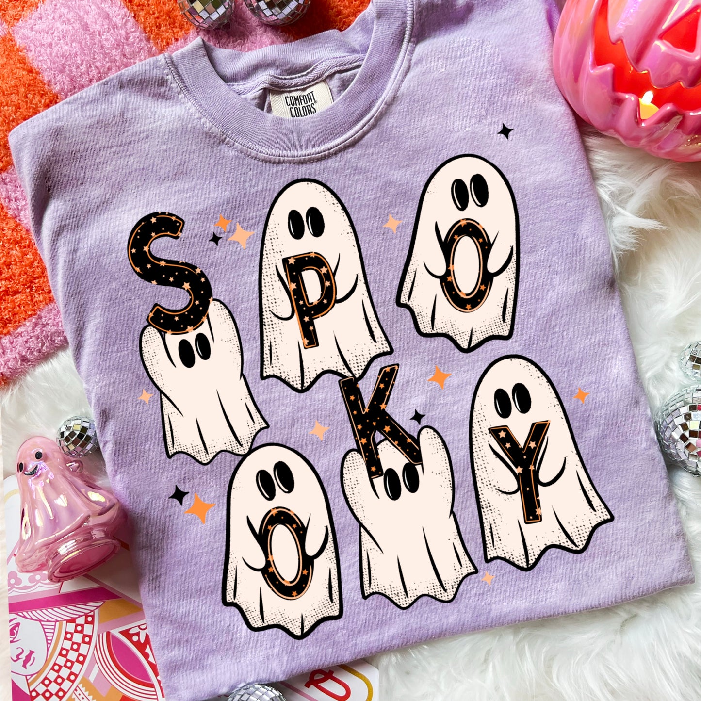 Stacked Ghost Spooky Season tee