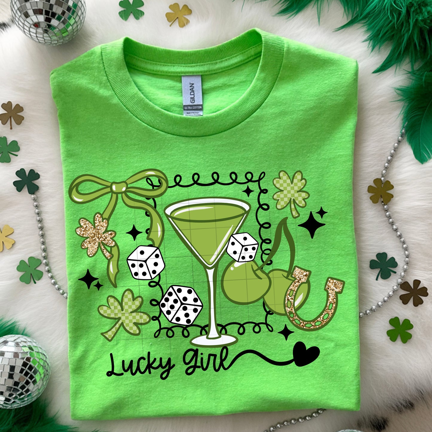 Lucky Girl Martini tee