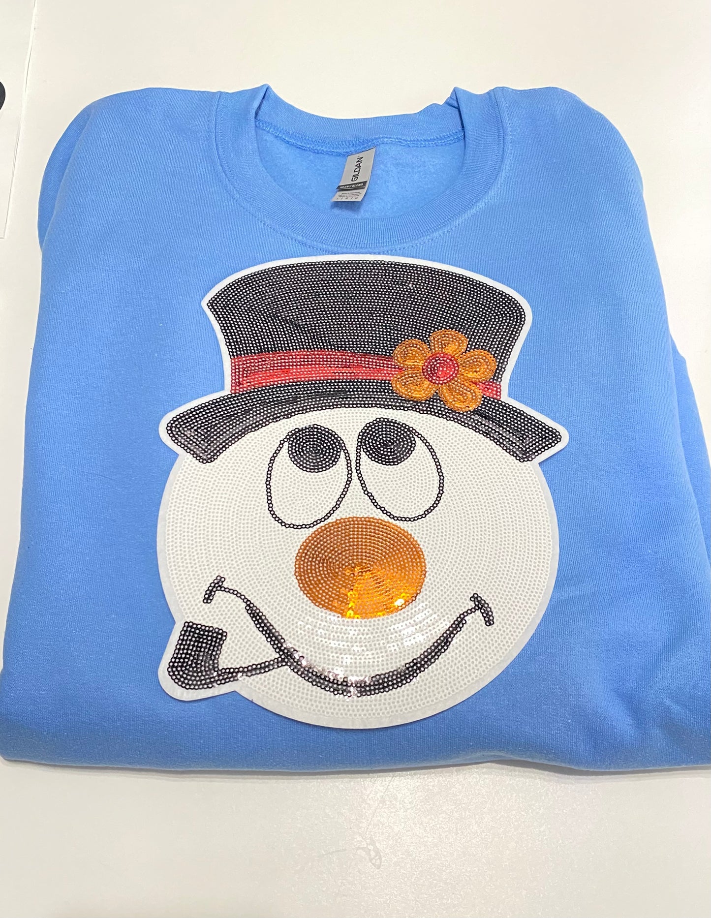 Snowman Sequin Patch Sweatshirt