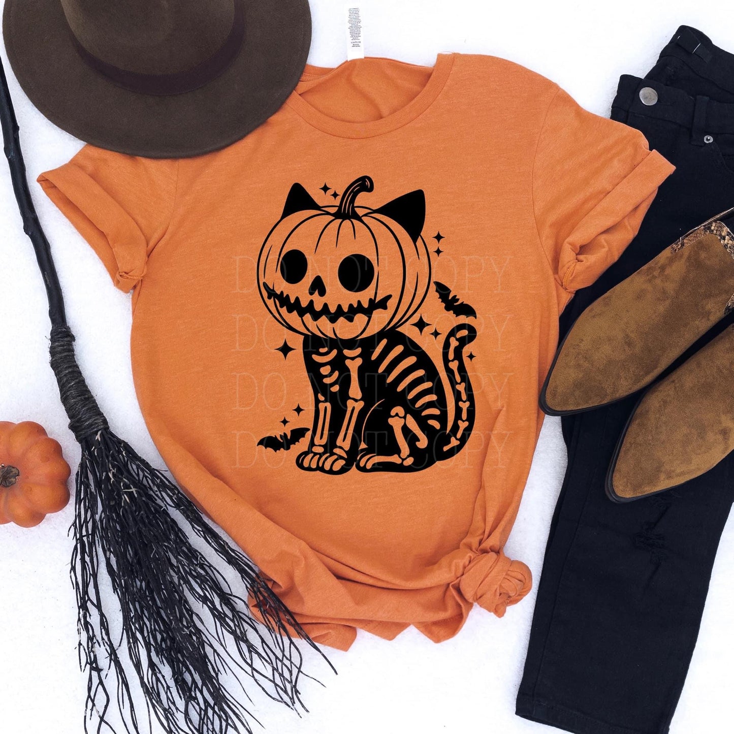 Pumpkin Head Kitty t-shirt