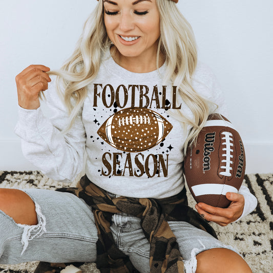 Football Season polka dot ball tee (Black Ink)