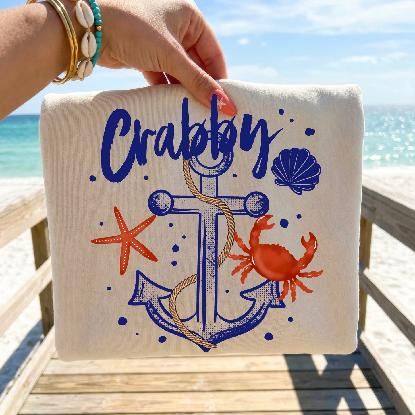 Crabby Anchor tee