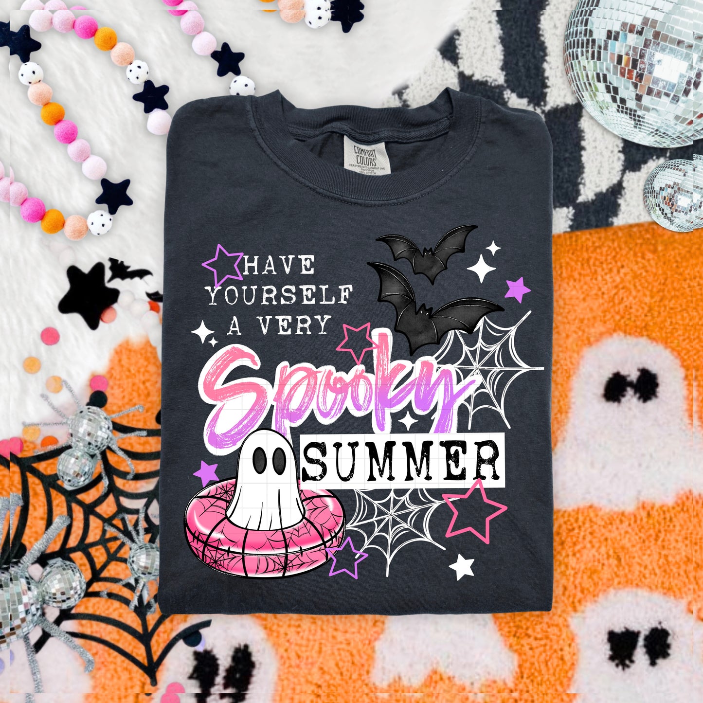 Have yourself a very Spooky Summer tee (White Ink)