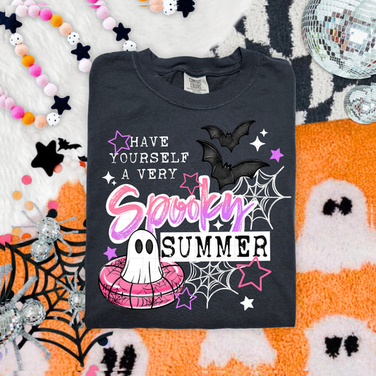 Have yourself a very Spooky Summer tee (White Ink)