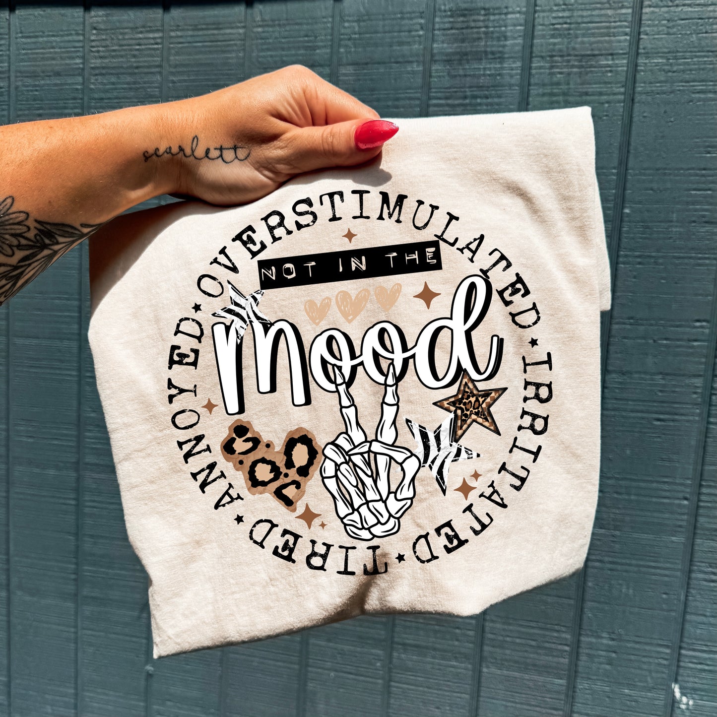 Not in the Mood tee (Black Ink)