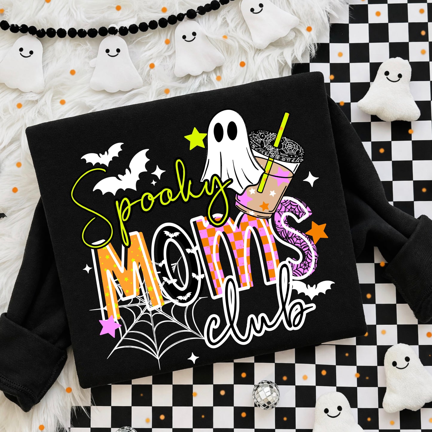 Spooky Mom Club tee (White Ink)