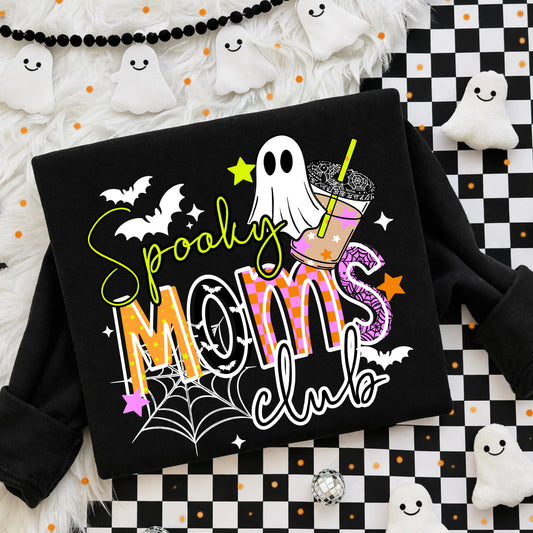 Spooky Mom Club tee (White Ink)