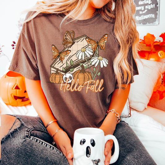 Hello Fall Coffin tee