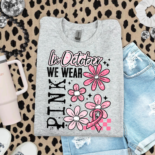 October Pink Daisey tee