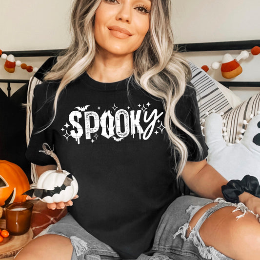 Spooky bats tee ( White Ink)