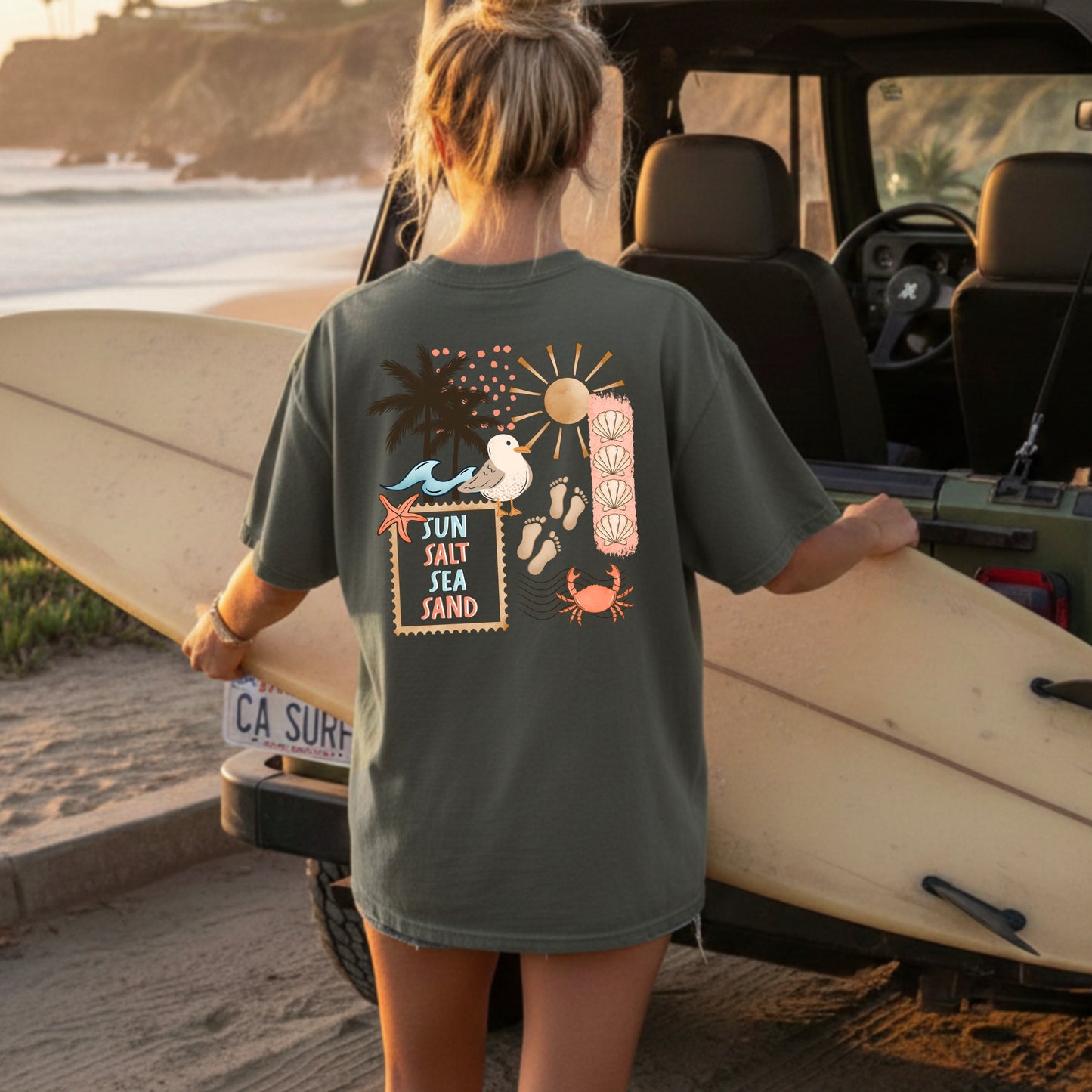 Sun Salt Sea Sand Seagull tee