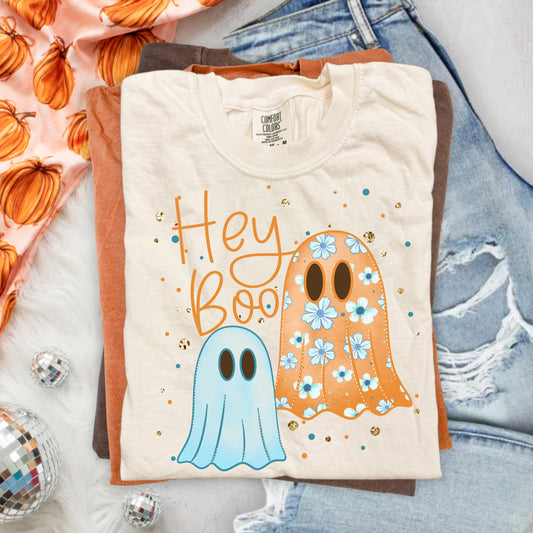 Hey Boo Hippie Ghosts tee