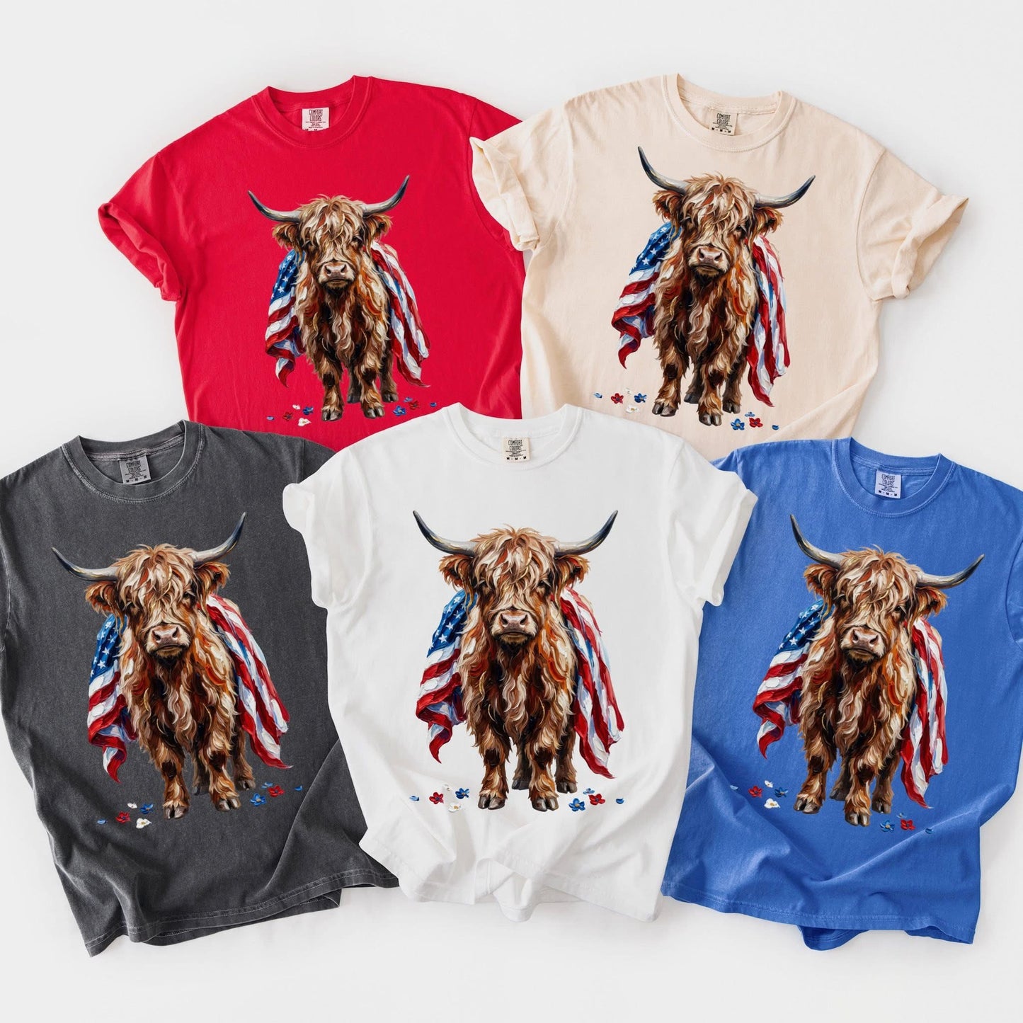 American Highland Cow tee
