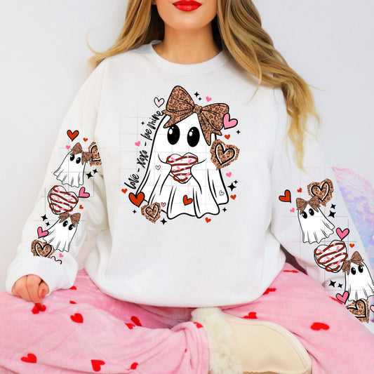 Leopard V Day Ghost sweatshirt with sleeve designs
