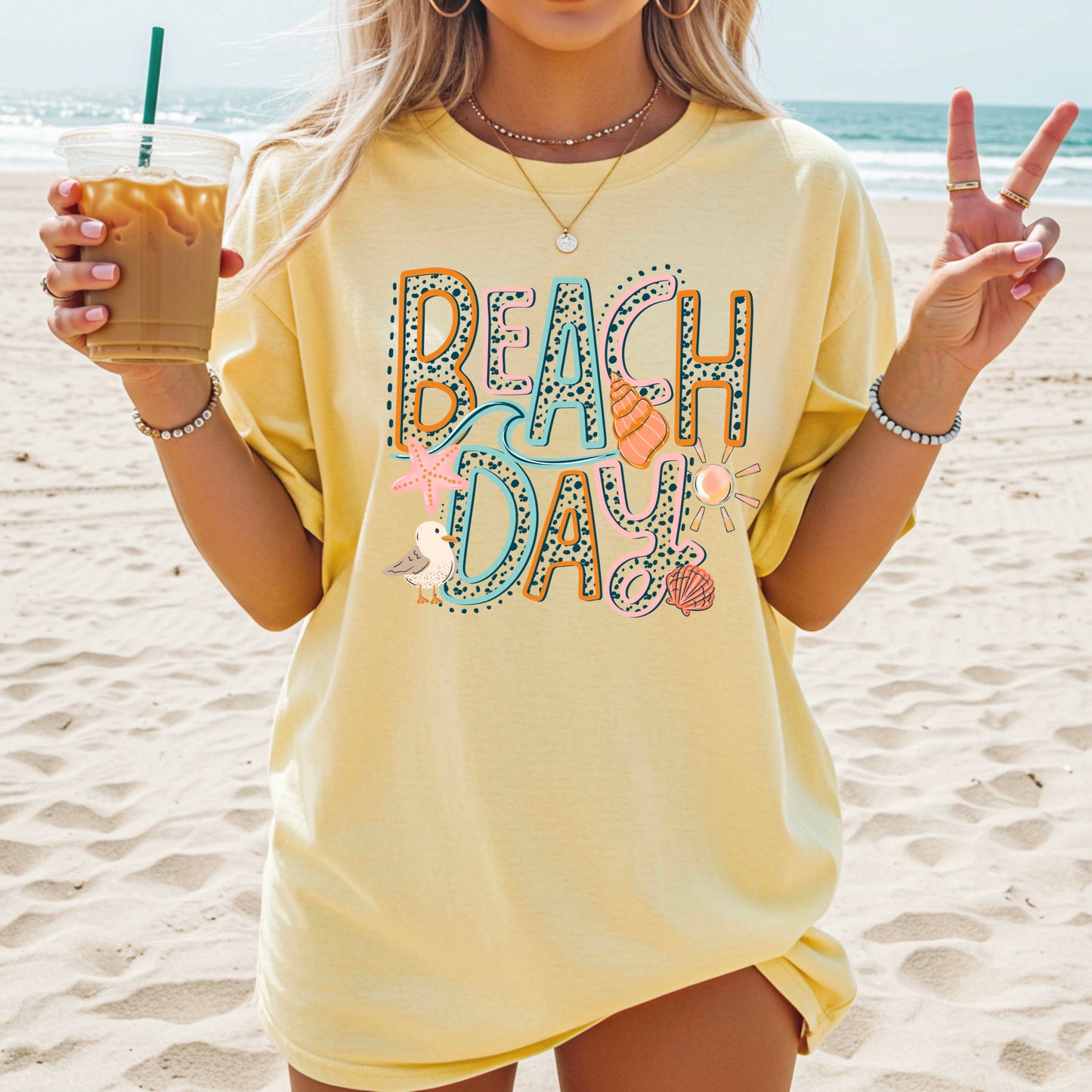 Beach Day Seagull tee