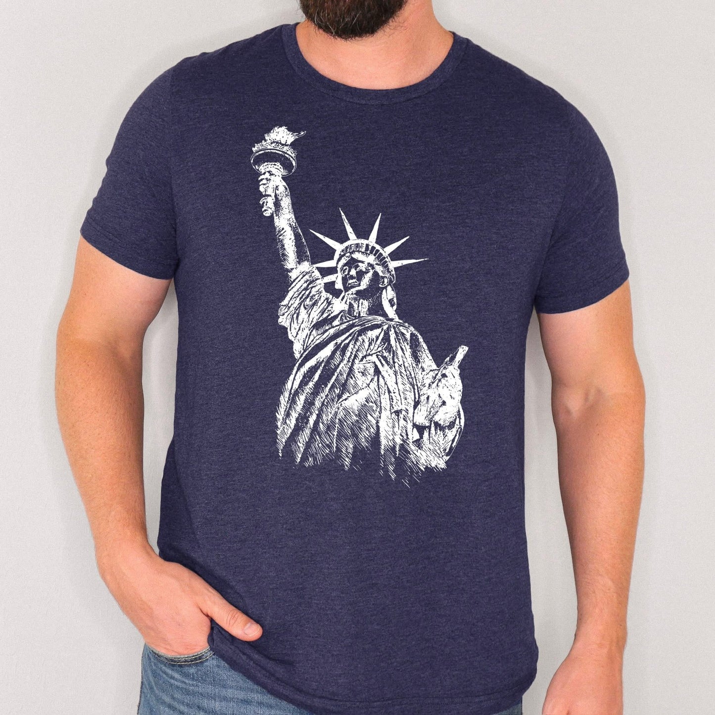 Statue of Liberty half tone tee