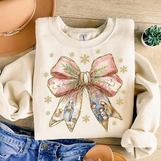 Nativity Bow tee