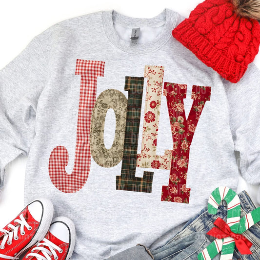 JOLLY faux quilt look tee
