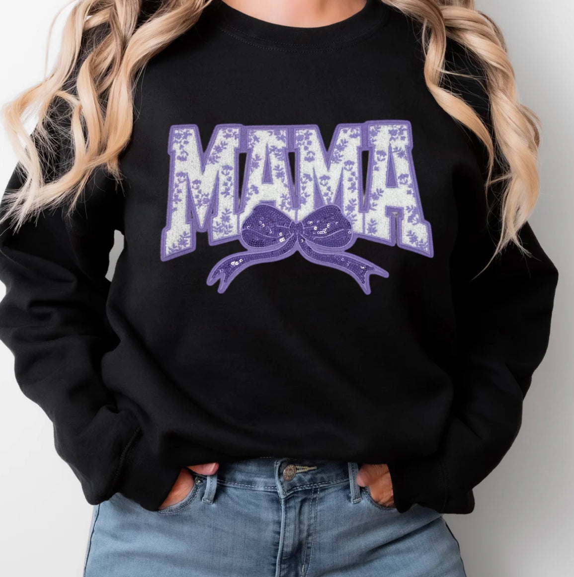 MAMA Chenille Patch sweatshirt