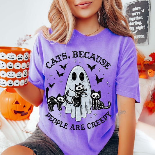 Cats because people are creepy tee