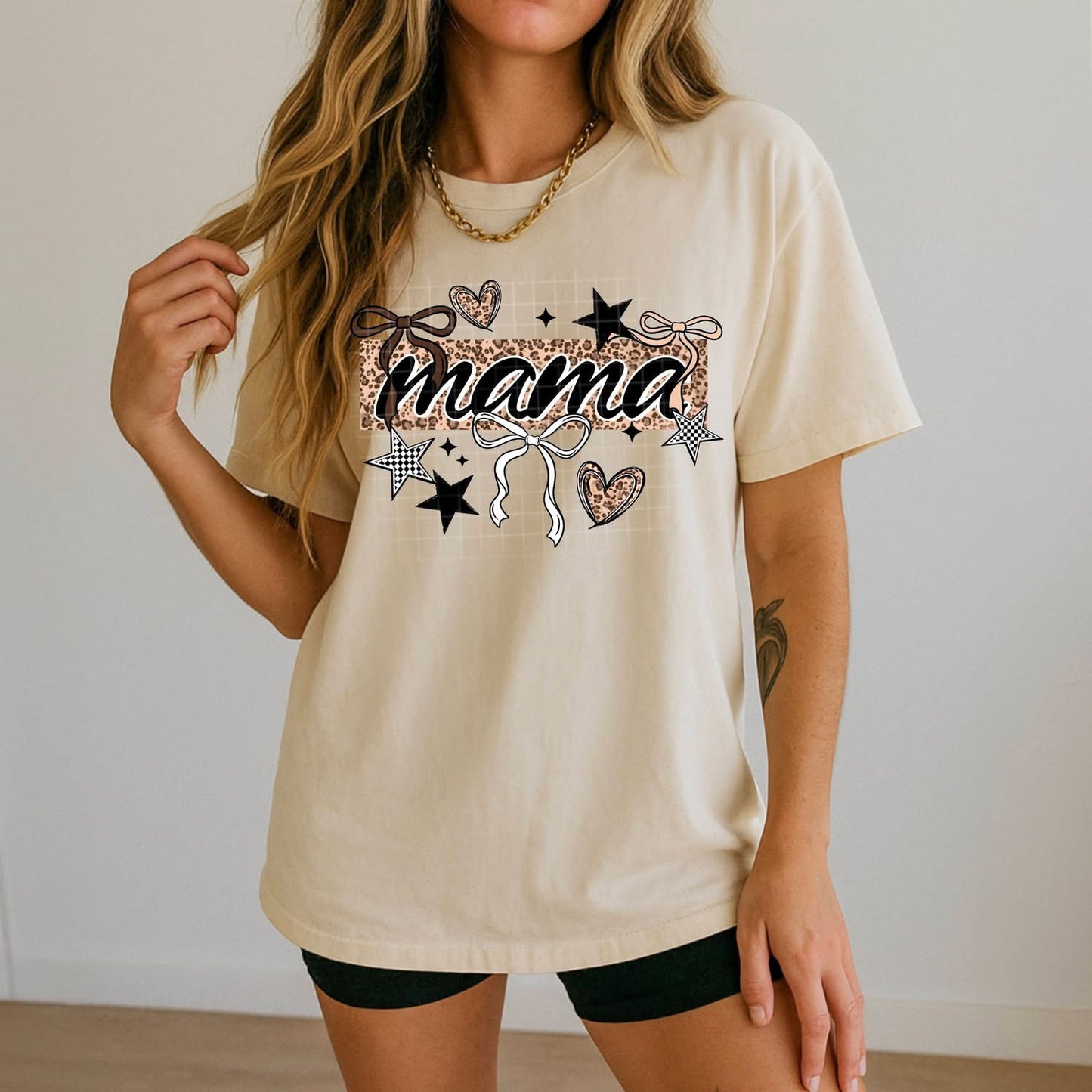 Mama leopard tee