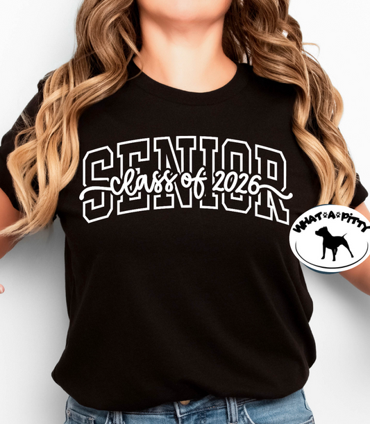 Senior 2026 Varsity Font tee