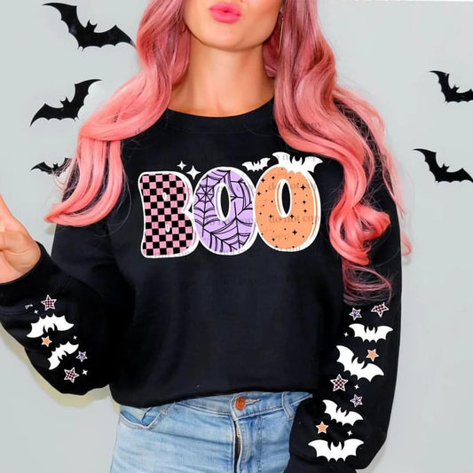 BOO sweatshirt with bats