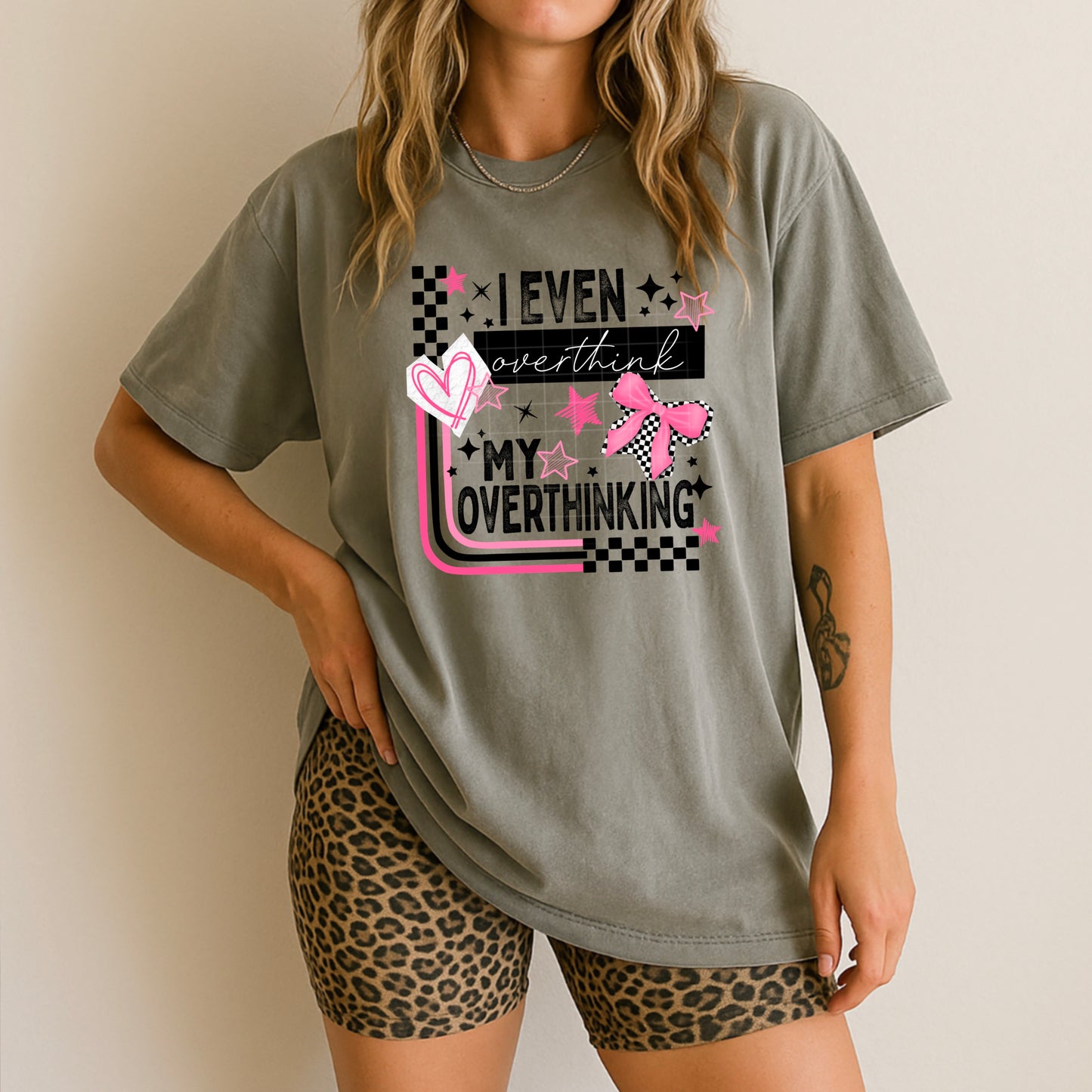 I even overthink my Overthinking tee (black ink)